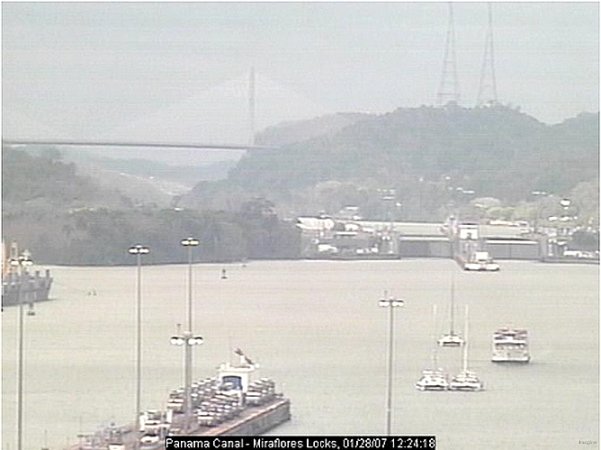 130- Vue de la webcam de l'ecluse Miraflores 